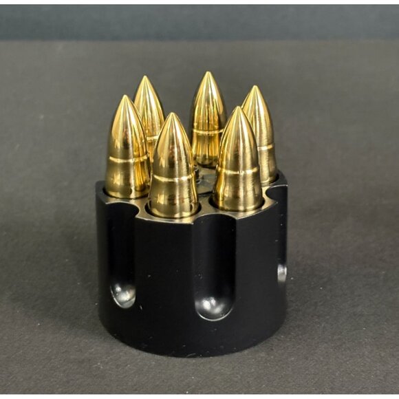 Whiskey Stones Other - Bullet Whiskey Stones Revolver Gold Ice Cubes Spirits Cocktail Chilling Bar